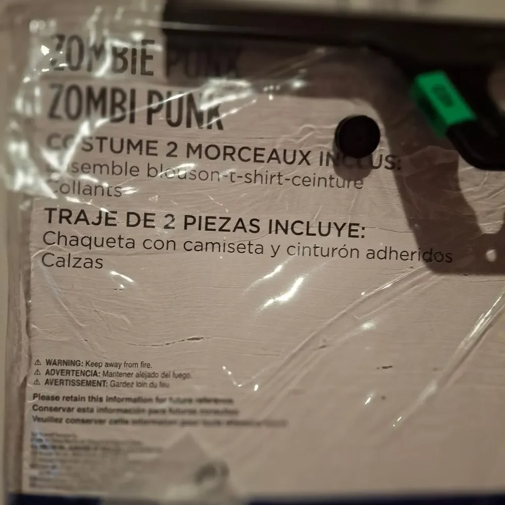 PUNK ZOMBIE Girls Purple Halloween Costume Kit - Picture 6 of 7